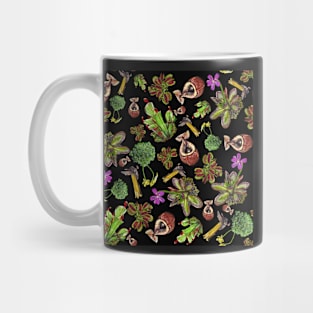  Carnivorous plants black background Mug